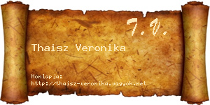 Thaisz Veronika névjegykártya